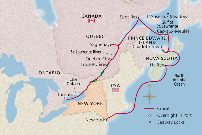 Canadian Discovery Itinerary Map