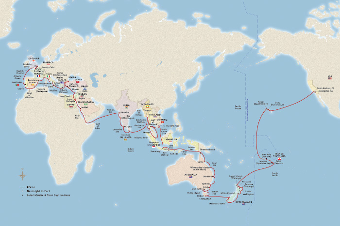 Viking World Journeys Itinerary Map
