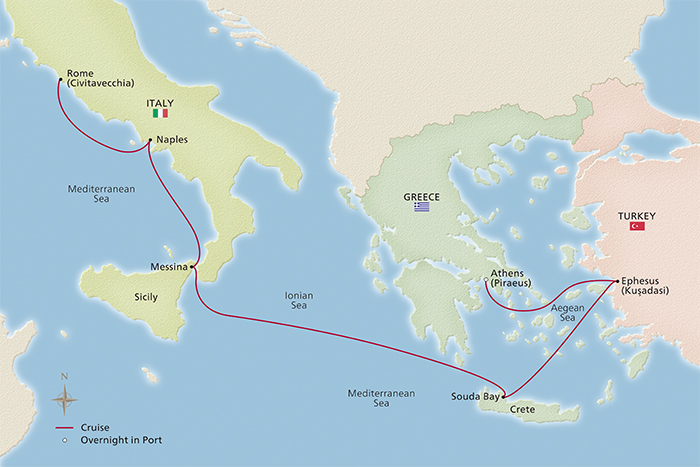 Journey to Antiquities Itinerary Map