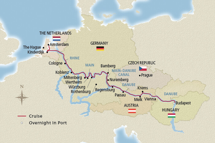 Grand European Tour Itinerary Map