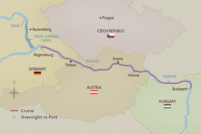 Romantic Danube Itinerary Map